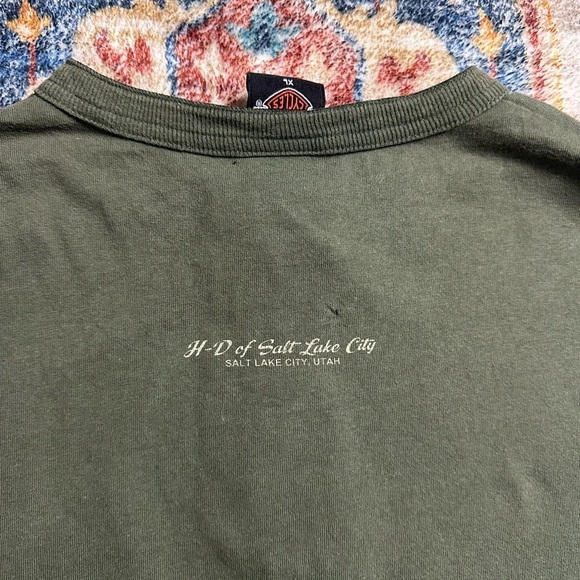 Vintage Harley Davidson Long Sleeve Henley Shirt Size XL - Picture 7 of 8